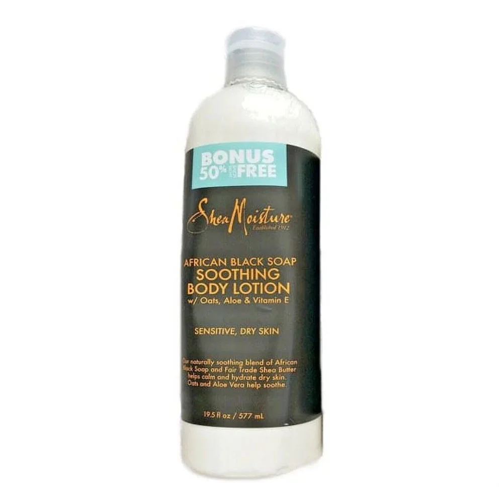 Soft Shea Moisture African Black Soap Soothing Body Lotion 19.5 Oz Crafted