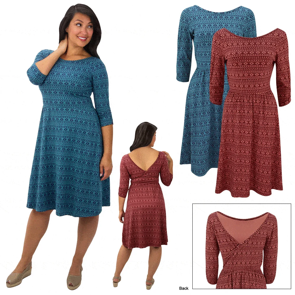 Casual Organic V-Back Wrap Dress High-End