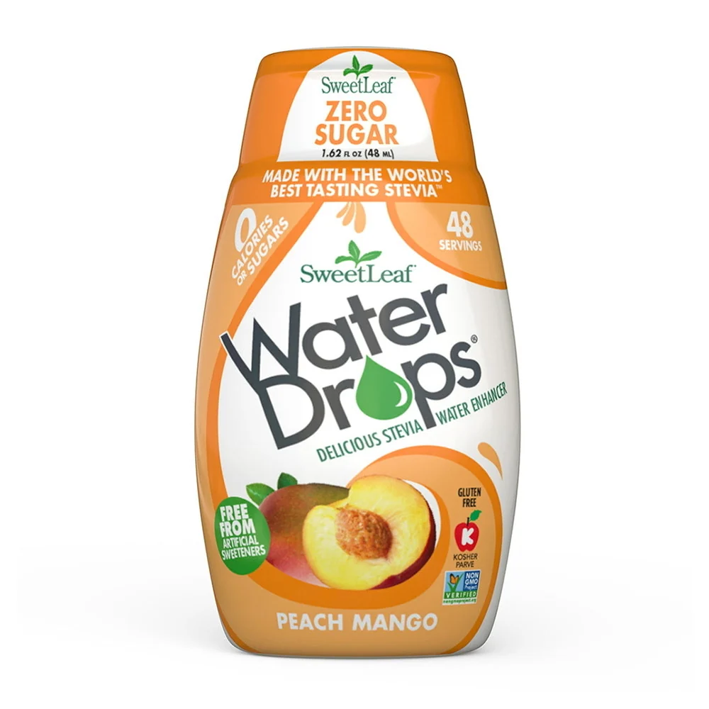 Consistent Sweet Drops Water Enhancer Sweetener Peach Mango 1.62 Oz Durable