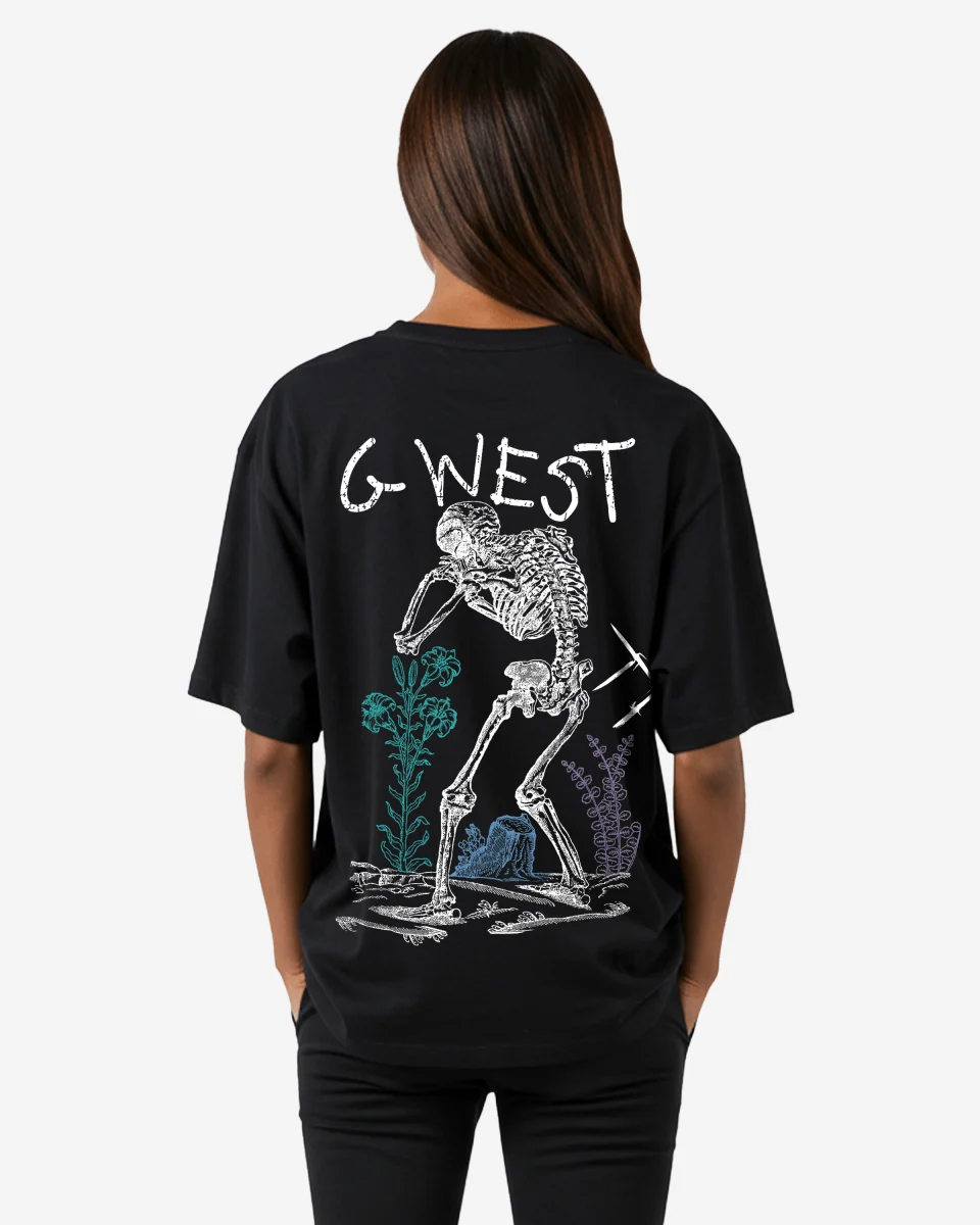 Sustainable G West Womens Oversized Colors Of Life Tee Relaxed
