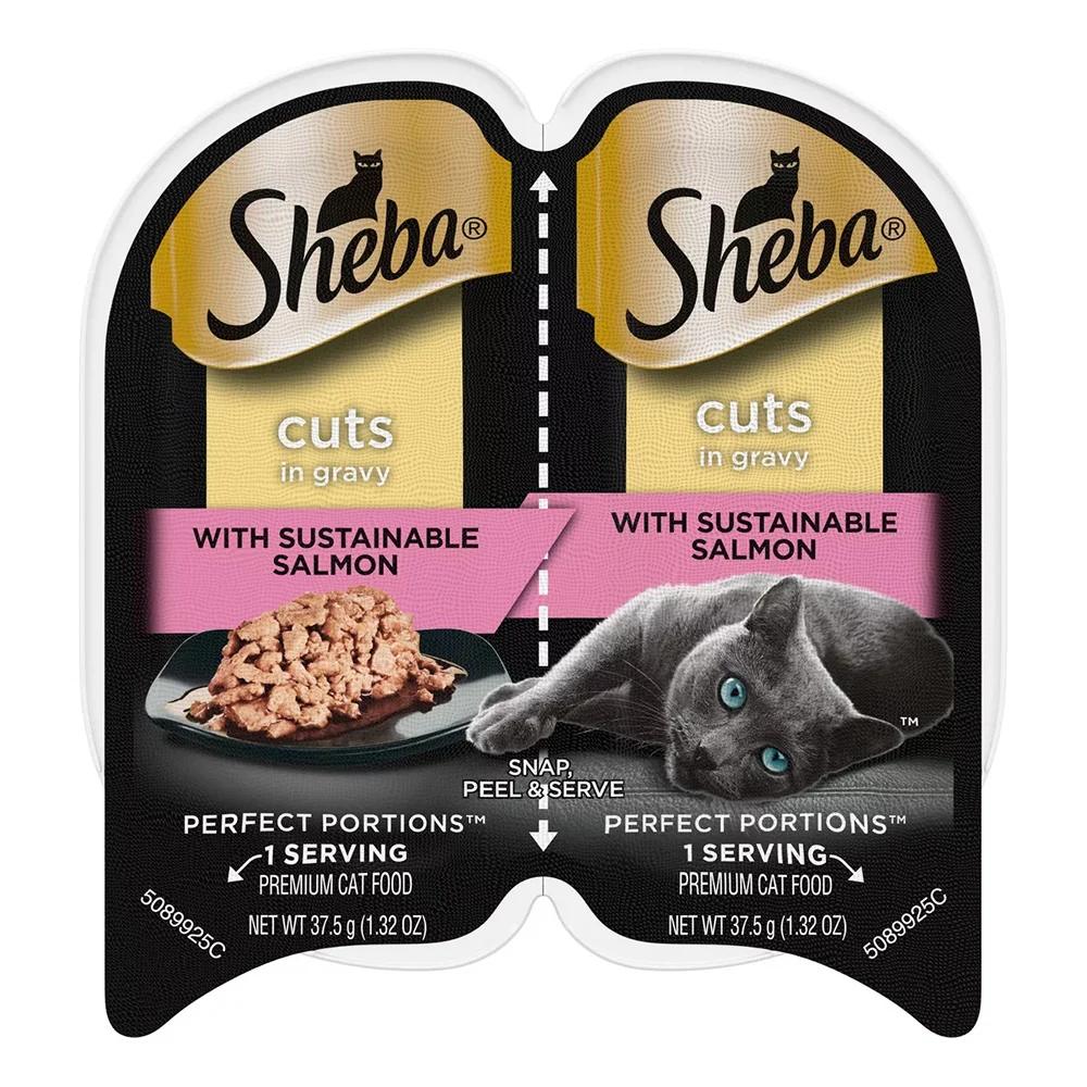 Original Sheba Cuts in gravy Portions Premium Cat Food 1.32Oz 37.5g Superior