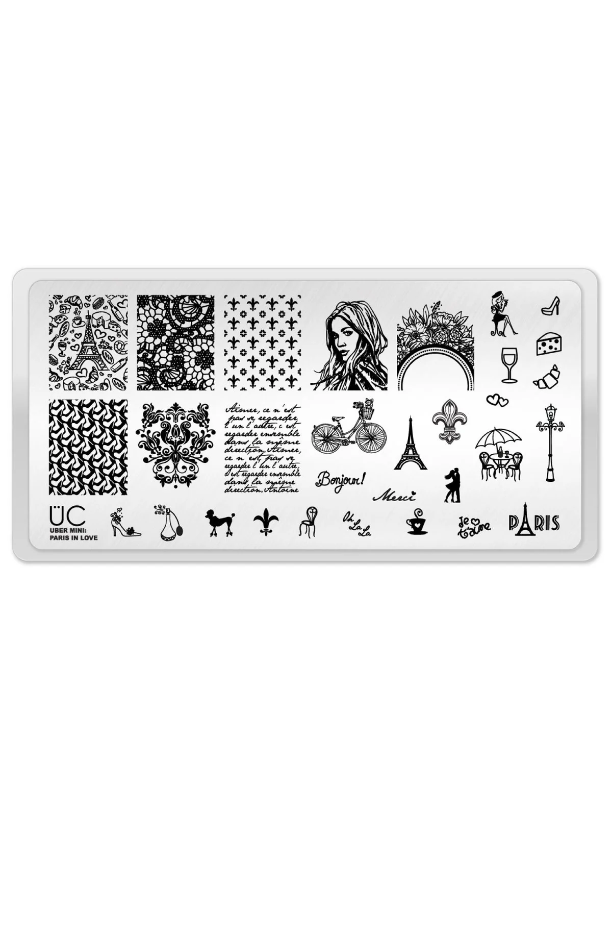 Verified Paris in Love - Uber Chic Mini Stamping Plate Quality