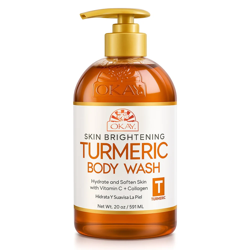 Contemporary Okay Skin Brightening Turmeric Body Wash Hydrate and Soften Skin 20Oz 591ml Elite