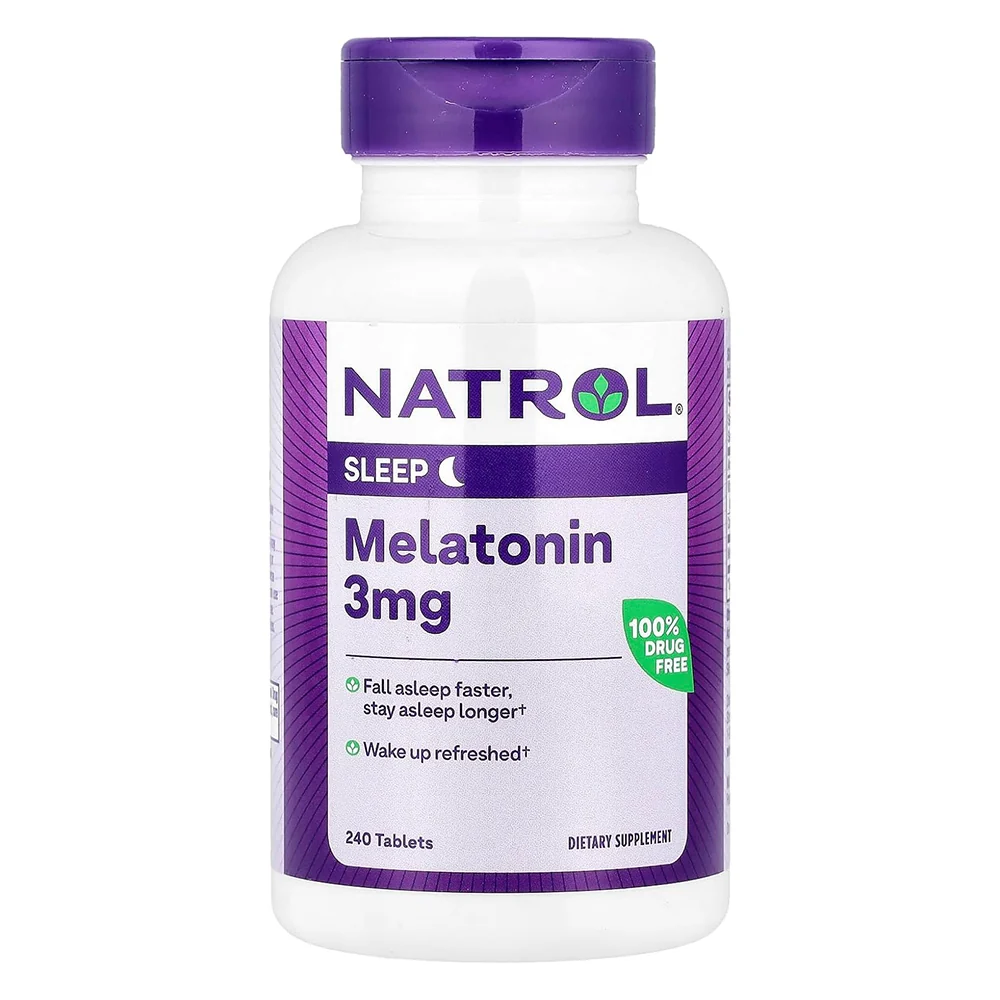High-End Natrol Melatonin 3mg for Faster and Longer Sleep Tablets 240 Ea First-Class