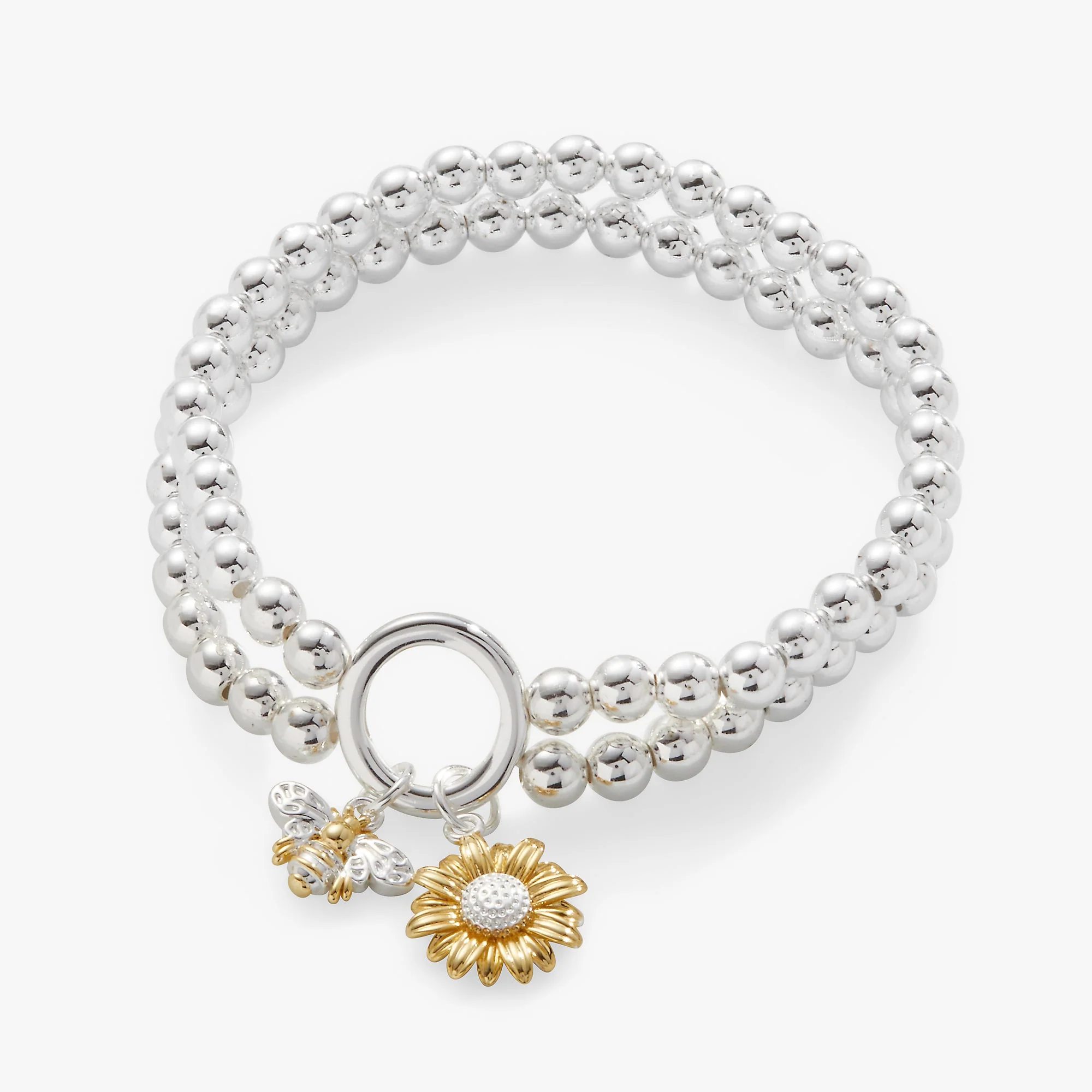 Verified Sunflower Bee Double Stretch Bracelet Flexible
