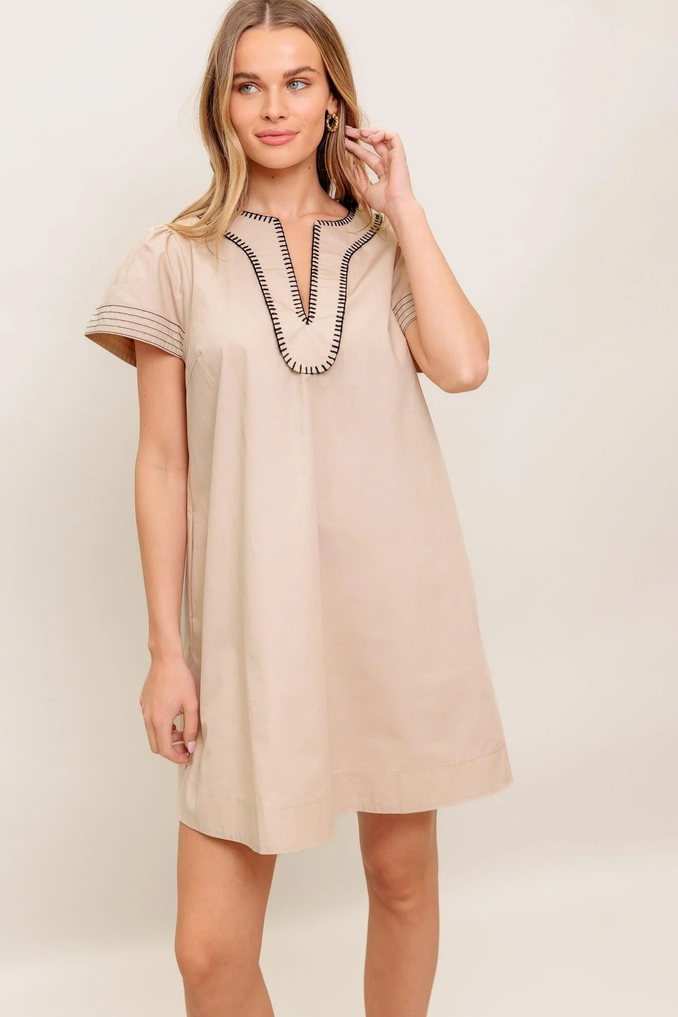 Crafted Calm Silhouette Woven Mini Dress Next-Generation