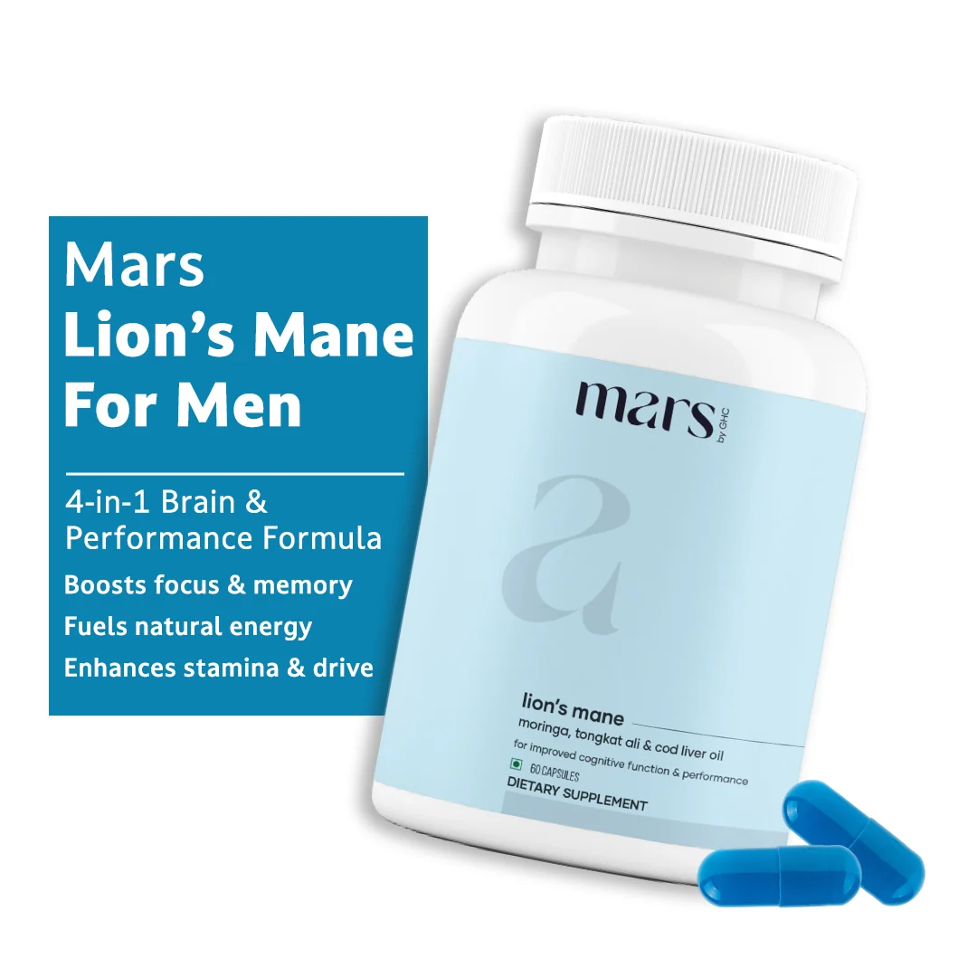 Versatile Mars Pure Lion s Mane Caps - Monster Energy Brain Power All-Night Endurance Smart