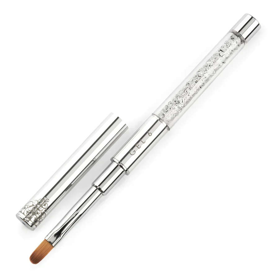 Functional Premium Crystal Gel Brush 6 Oval Stylish