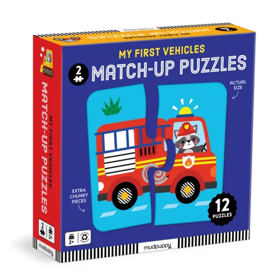 First-Class 2pc Match Up Puzzle My First Vehicles Selected