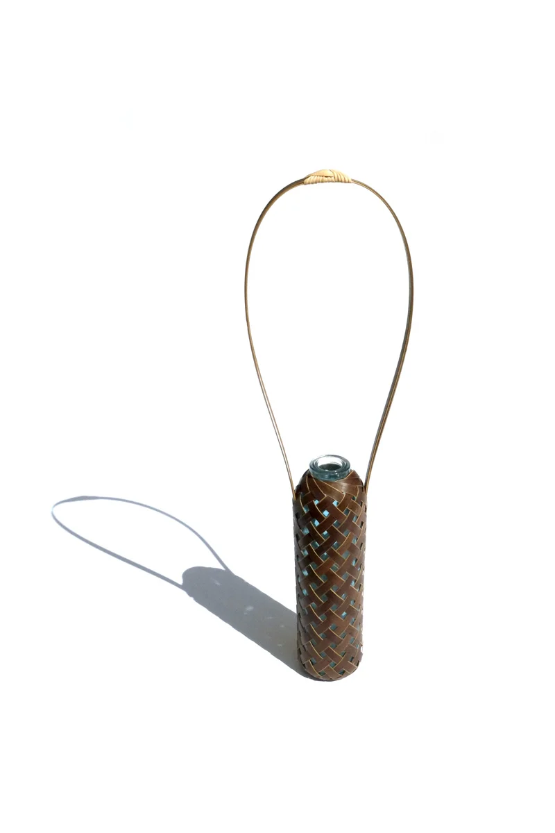 Excellent bamboo woven mini vase Environmentally Friendly