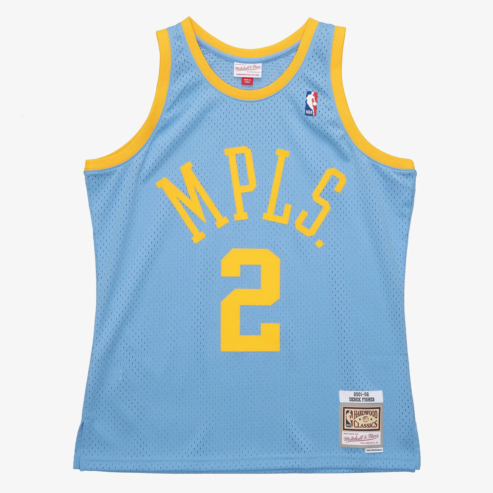 Effective Mitchell Ness Men's NBA Swingman Jersey Lakers 2001 Derek Fisher Versatile