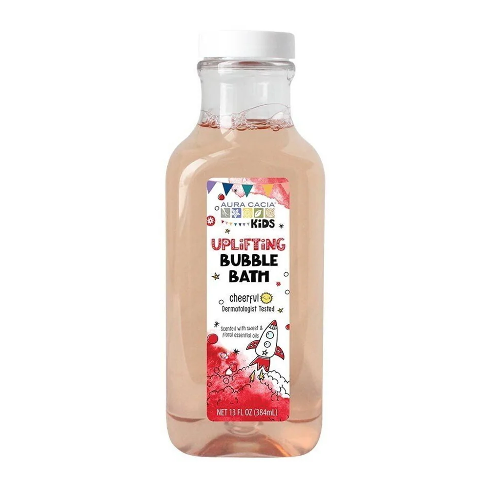 Selected Aura Cacia Kids Uplifting Bubble Bath Sweet and Floral Essential Oils 13 Oz Reusable
