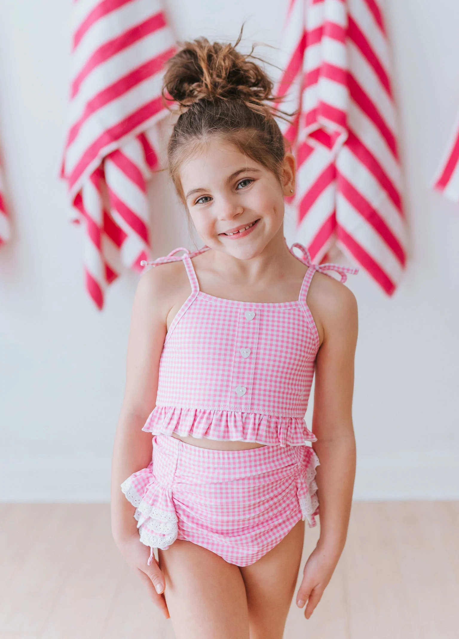Quality Paradise Pink Gingham High Waisted Bikini Easy-to-Use