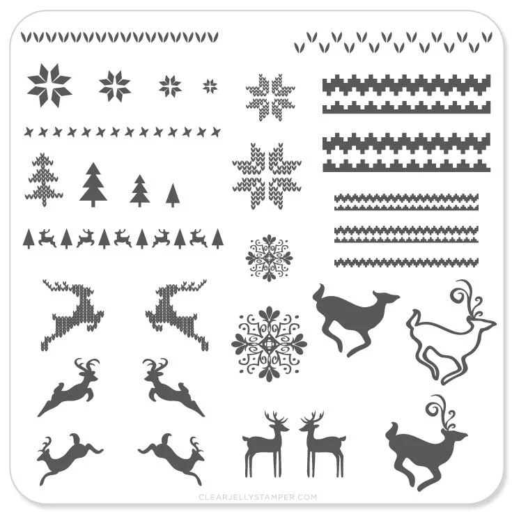 Dependable Christmas Sweater CjSC-02 - CJS Small Stamping Plate Contemporary