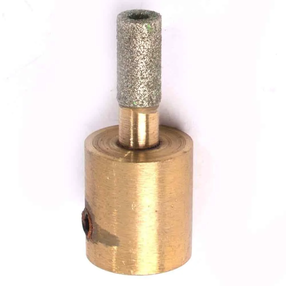 Safe 100 Grit x 1 4 Diamond Grinding Bit for Glass Tile Stained Glass Stone - Universal Arbor and Set Screw Design Powerful