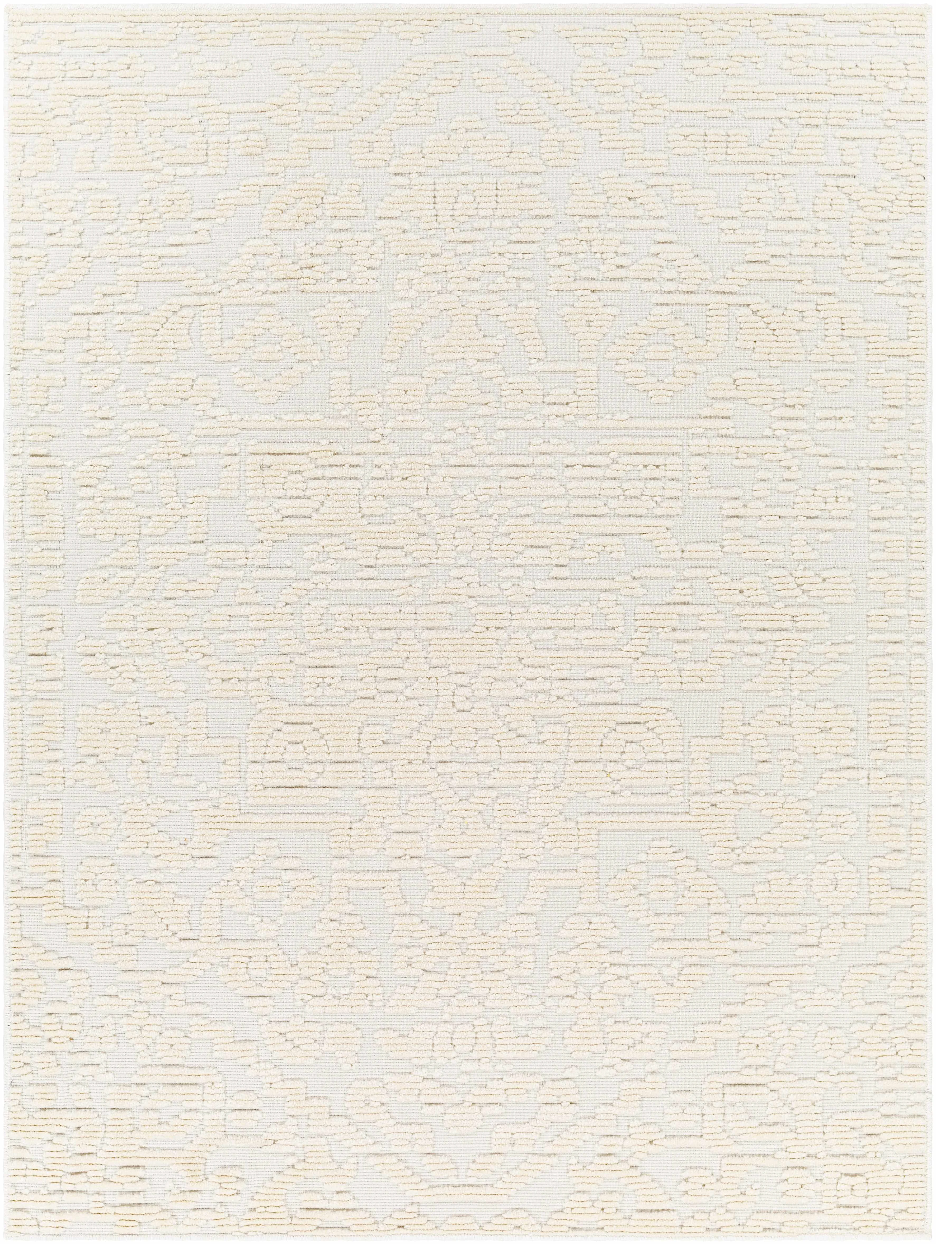 Authentic Beren Cream Washable Area Rug - Environmentally Friendly