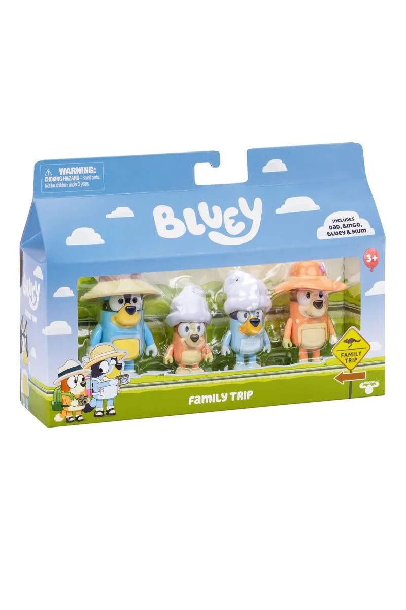 Fashionable Bluey Figure 4-Pack Series 11 Genuine