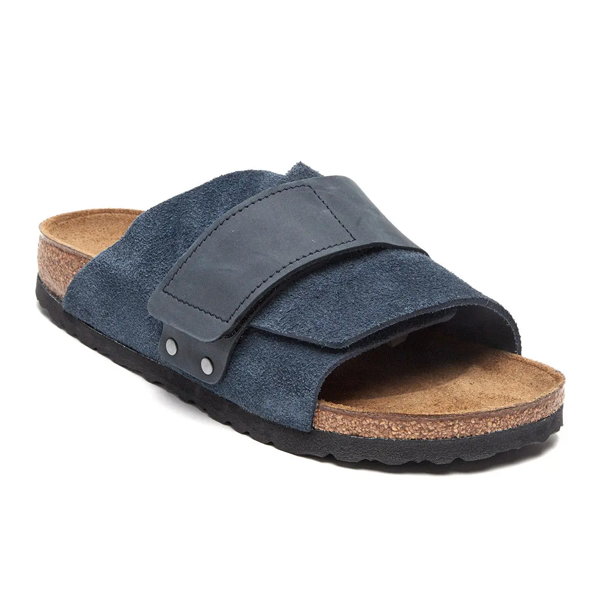 Responsible Birkenstock Kyoto Suede Leather Navy Sandals Fashionable