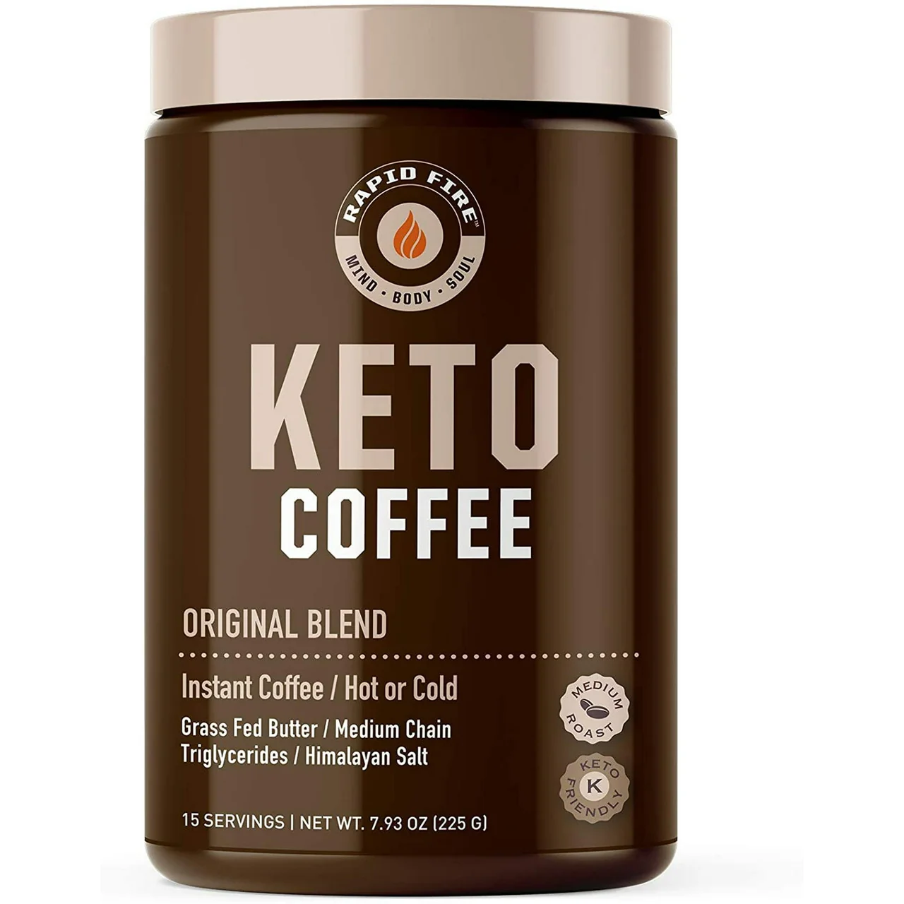 User-Friendly Rapid Fire Ketogenic Coffee Instant Coffee Mix Blend 7.9 Oz Powerful