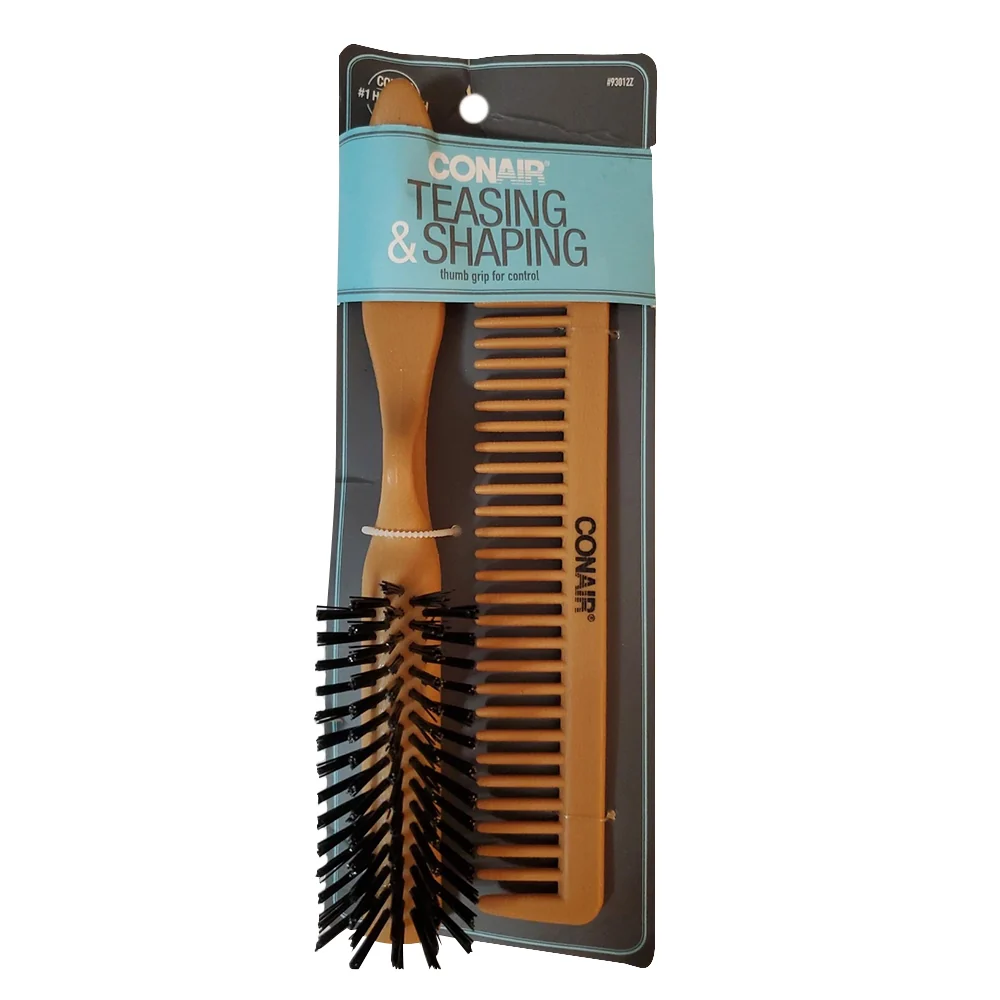 Responsible Conair Teasing and Shaping Brush and Comb Set for Volumizing Detangling and Hair Styling 1Ea Comfortable