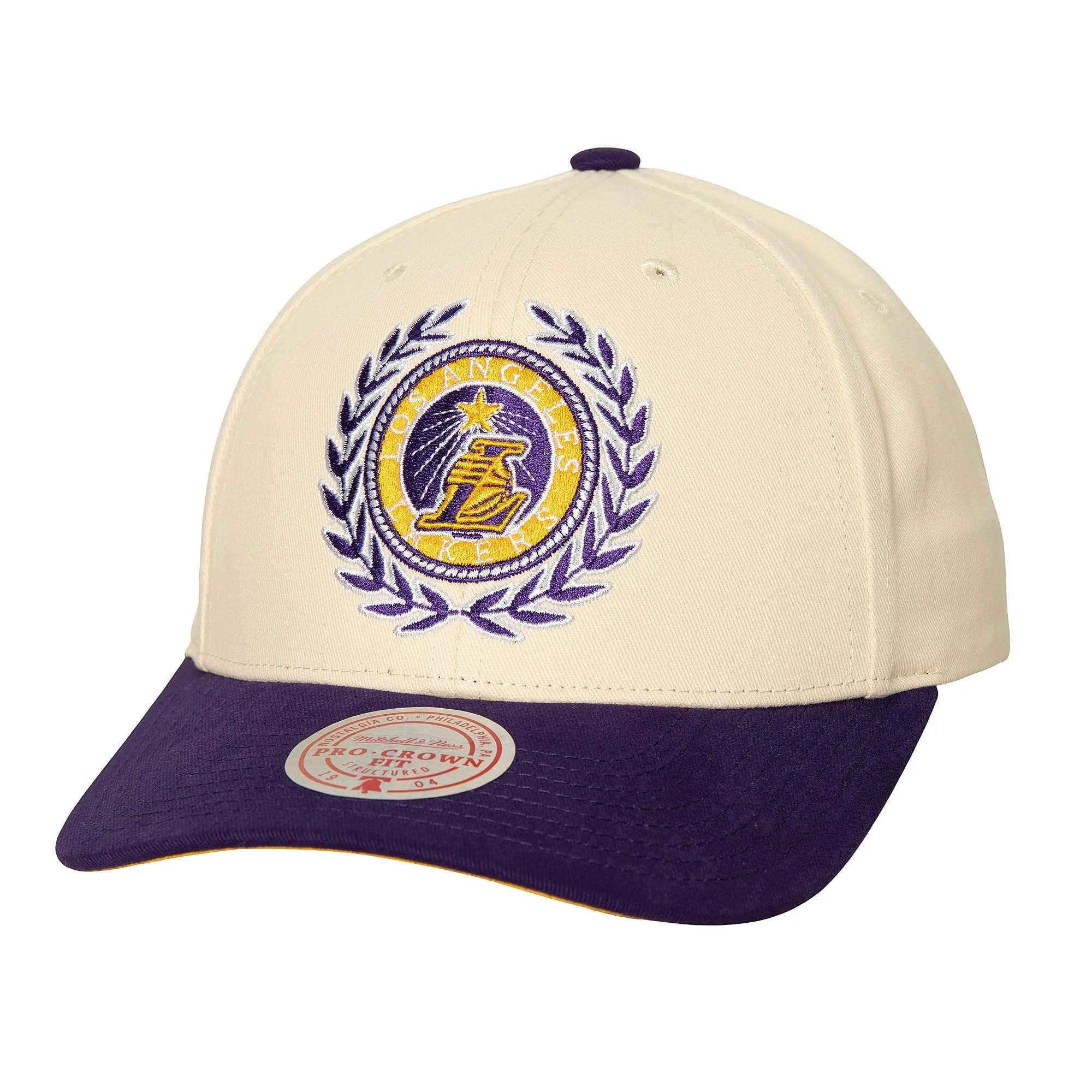 Durable Mitchell Ness Men's NBA Collegiate Pro Snapback Lakers Snapback Caps Clean