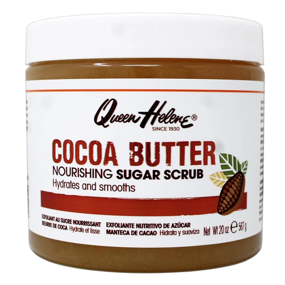 Sustainable Queen Helene Nourishing Cocoa Butter Sugar Scrub Hydrates and Smooths Skin 20Oz 567g Fashionable