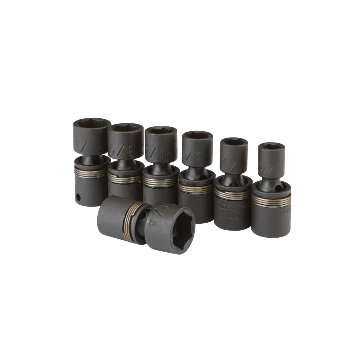 Powerful 3 8 in. Drive SAE Impact Swivel Socket Set 7 Piece Smart