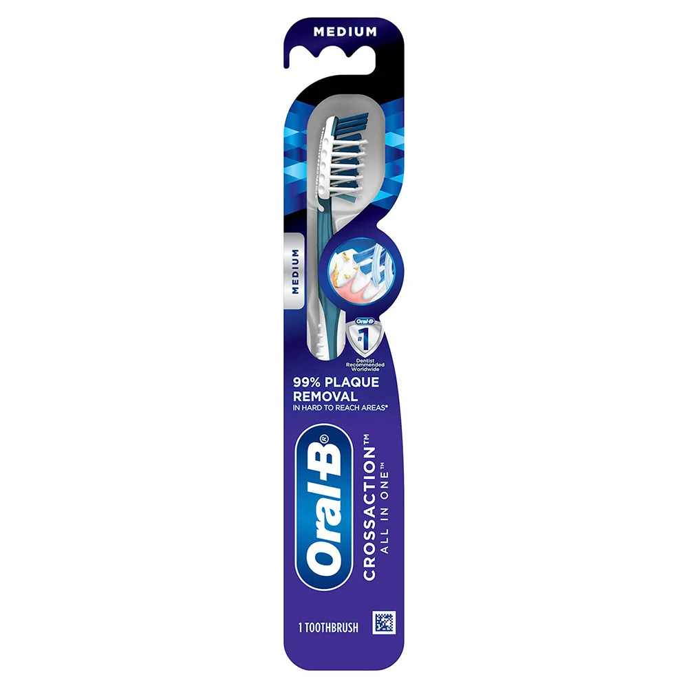 Specialty Oral B CrossAction All In One Toothbrush Medium with Power Tip Bristles 1Ea Enhanced