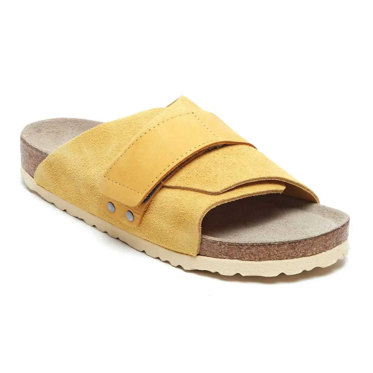 Trendy Birkenstock Kyoto Soft Footbed Nubuck Suede Leather Sandals Breathable