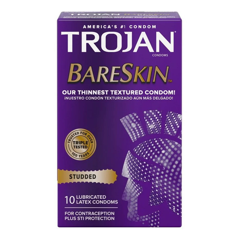 Environmentally Friendly Trojan Studded Bareskin Lubricated Condoms - 10 Ea Efficient