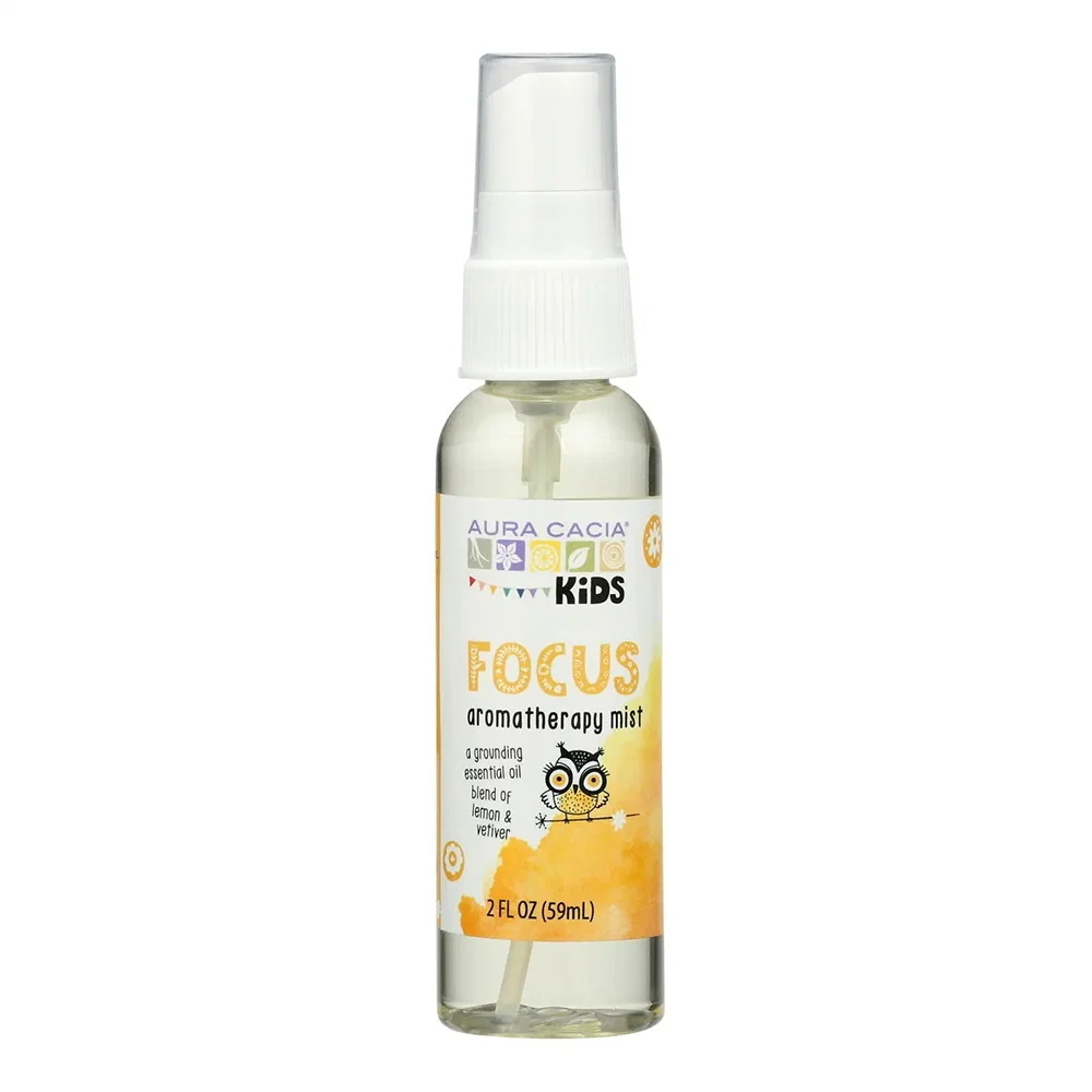 Versatile Aura Cacia Kids Focus Aromatherapy Mist Essential Oil with Lemon ans Vetiver 2 Oz Excellent