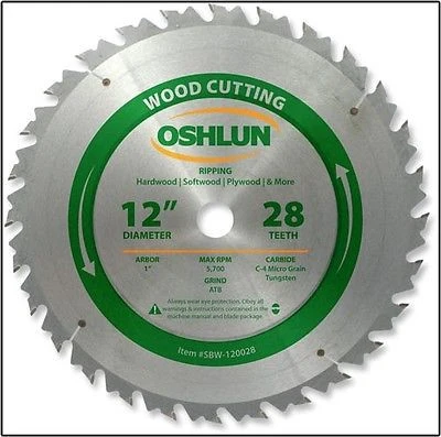 Environmentally Friendly 12 28T Carbide Tip Wood Cutting Rip Cut Ripping Table Saw Blade High-Grade