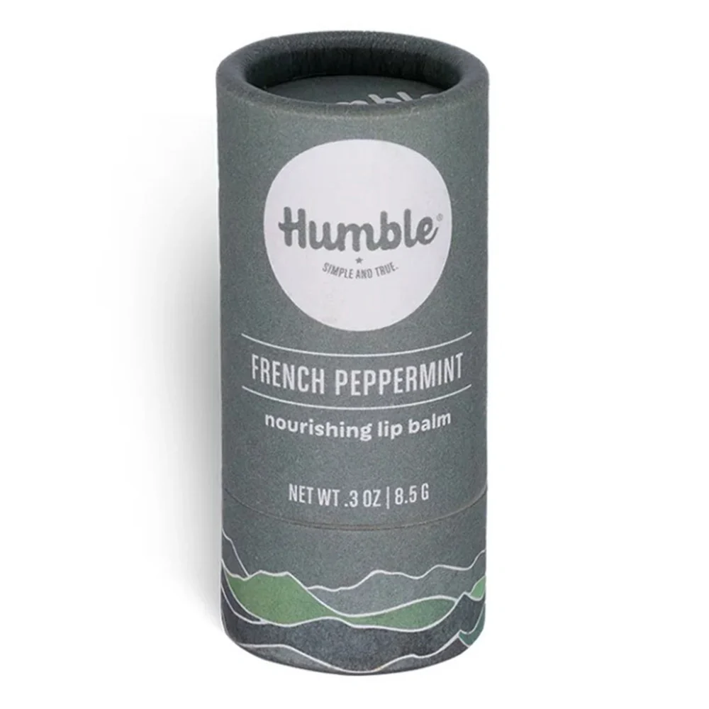 Durable Humble Brands French Peppermint Lip Balm for Moisturizing and Protecting Lips 0.3Oz 8.5g 8Ea Easy-to-Use