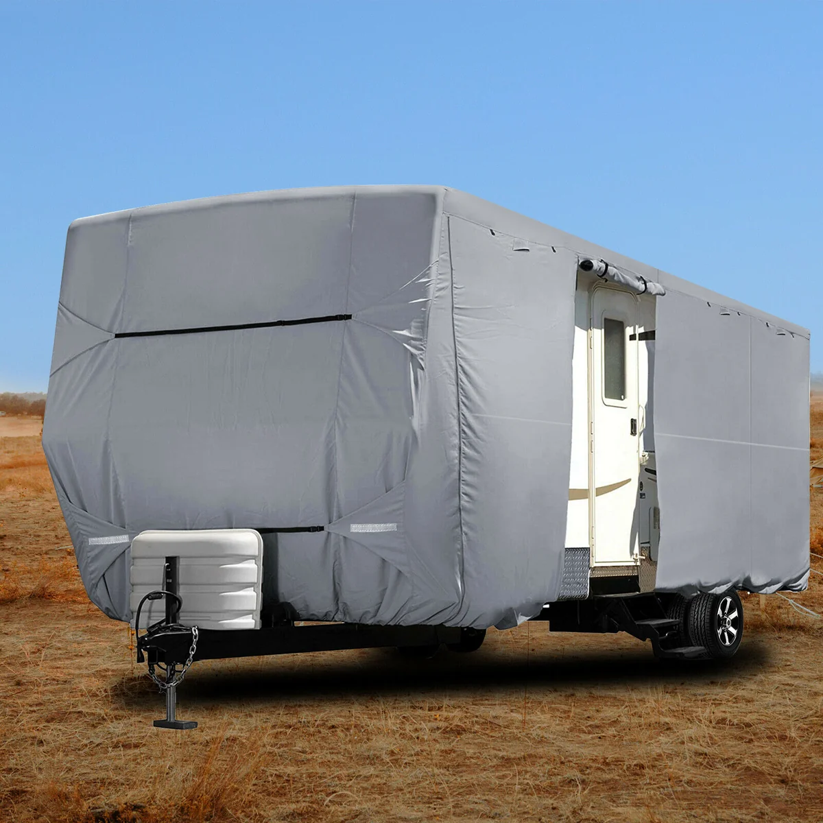Organic Waterproof RV Travel Trailer Camper Vehicle Storage Motorhome Cover Soft