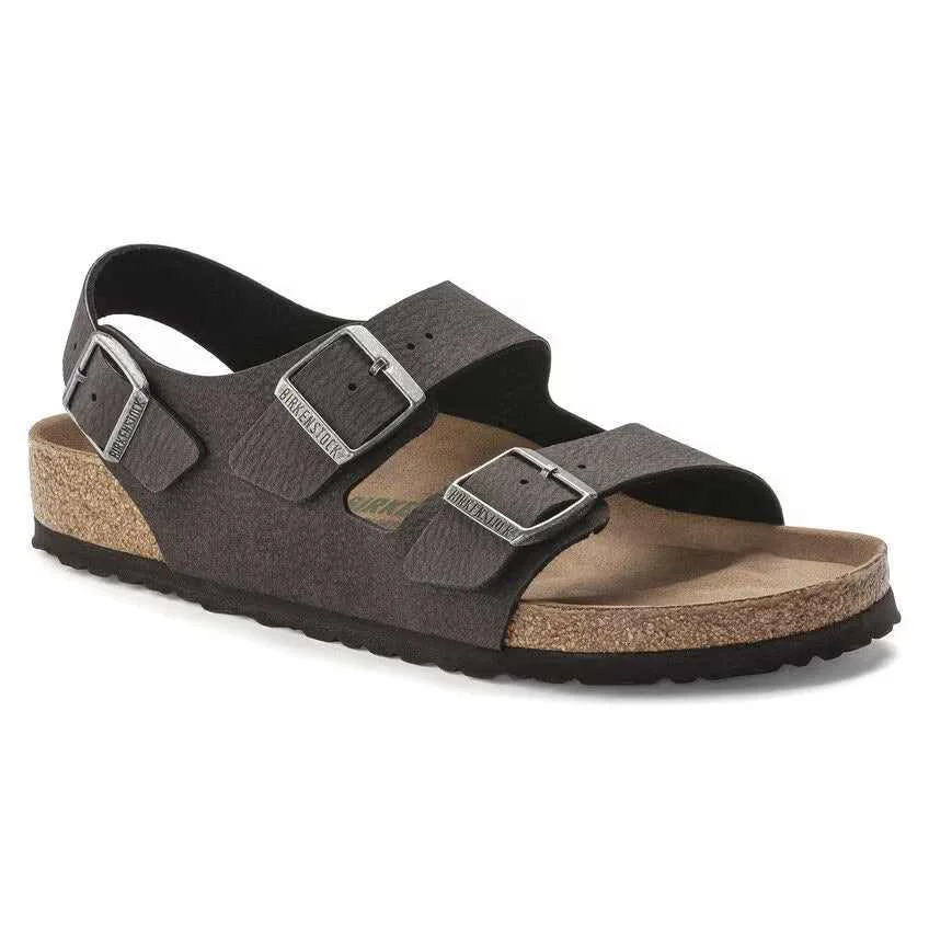 Unique Birkenstock Milano Vegan Micro Fibre Desert Dust Black Eco-Friendly