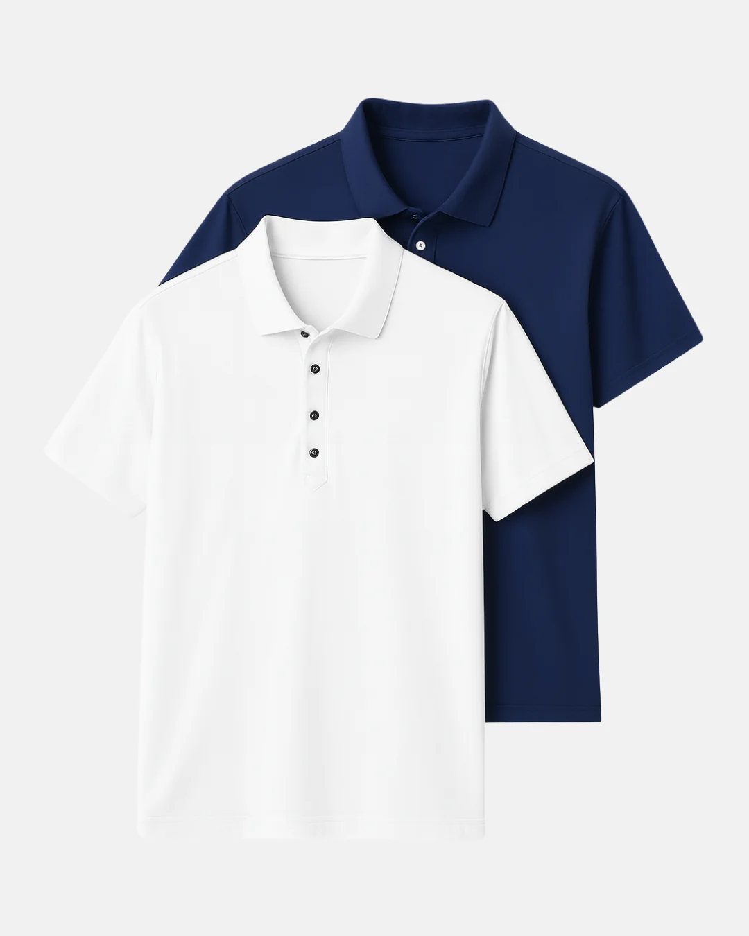 Prestigious Buki Cinqo Polo 2-Pack - White Navy Clean