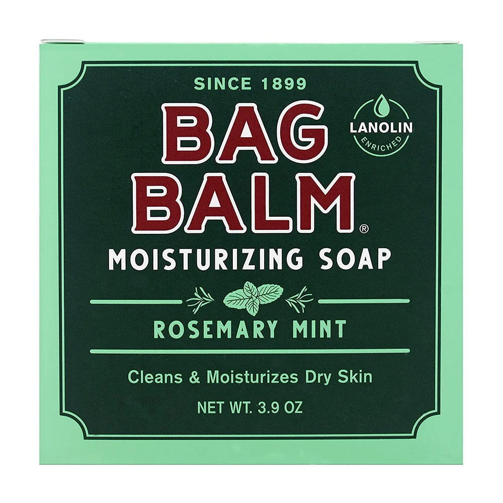 Organic Bag Balm Mega Moisturizing Soap Rosemary Mint 3.9 Oz Sophisticated