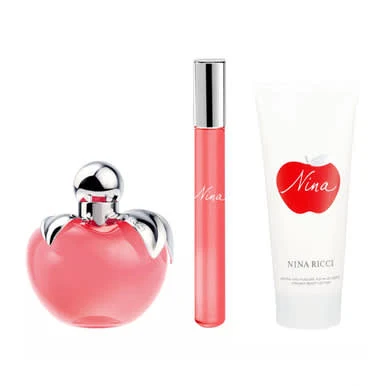 Efficient Nina Ricci Nina 3 Pcs Set For Women 2.7 Eau De Toilette Spray 0.34 Eau De Toilette Roll-On 2.5 Body Lotion Artisan