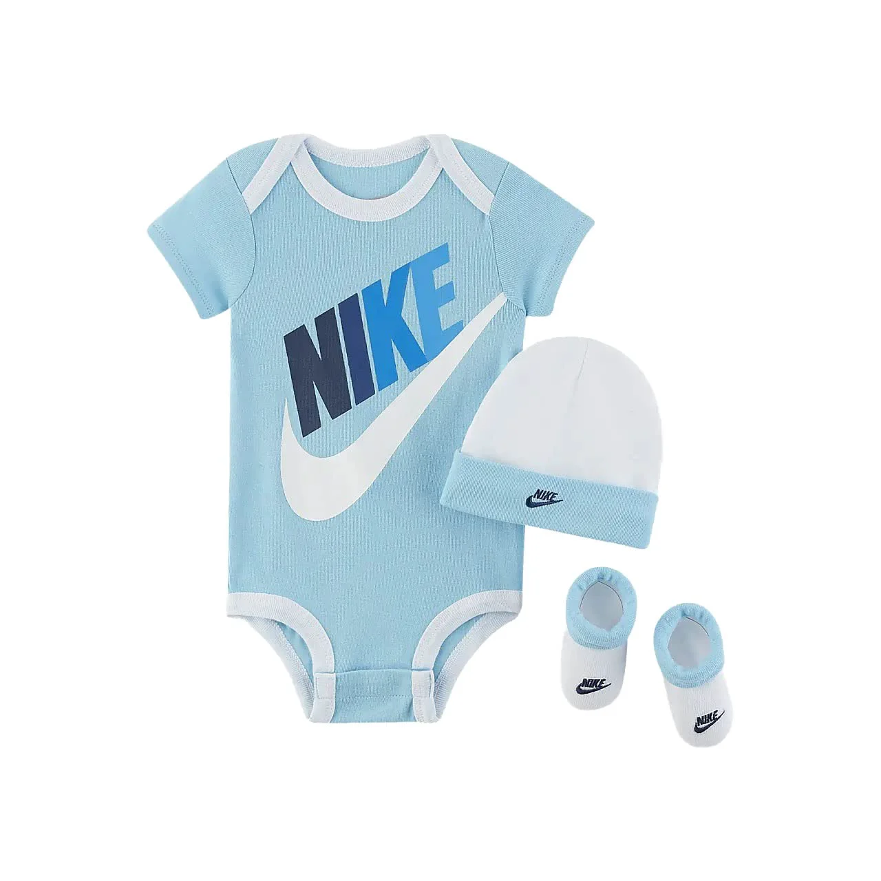 Crafted Nike Baby Bodysuit Hat And Booties 3-Pc Box Set Hats Versatile