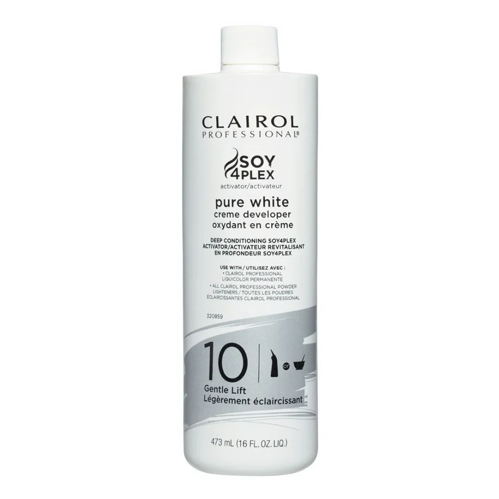 Unique Clairol Professional Soy4plex Activator Pure White Creme Developer 10 Gentle Lift 16 oz