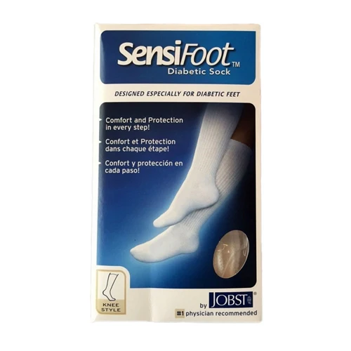 Convenient Jobst Sensifoot Diabetic Sock 8-15 mmHg Knee High Mild Compression Black Socks Small 1 Ea Long-Lasting