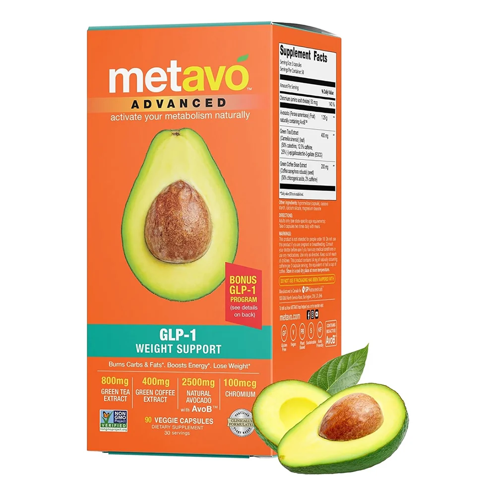 Soft Metavo Advanced Weight Support Veggie Capsules for Metabolism and Appetite Support 90Ea Detailed