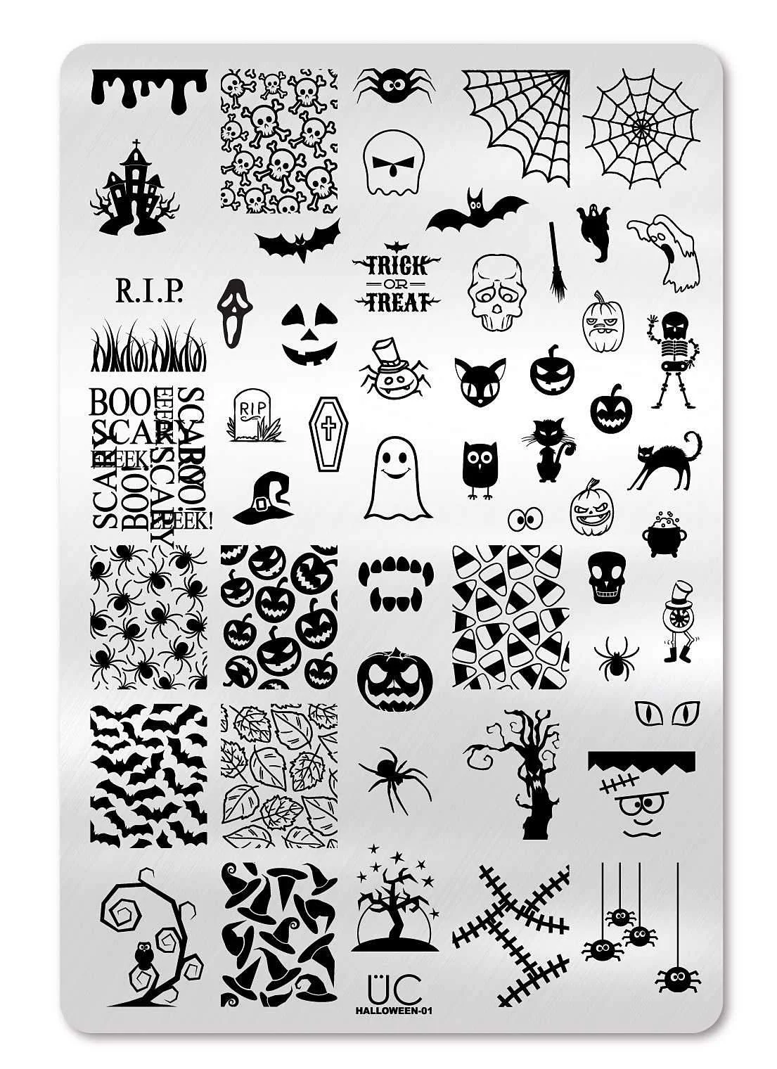 Fine Halloween 1 - Uber Chic Stamping Plate High-Quality