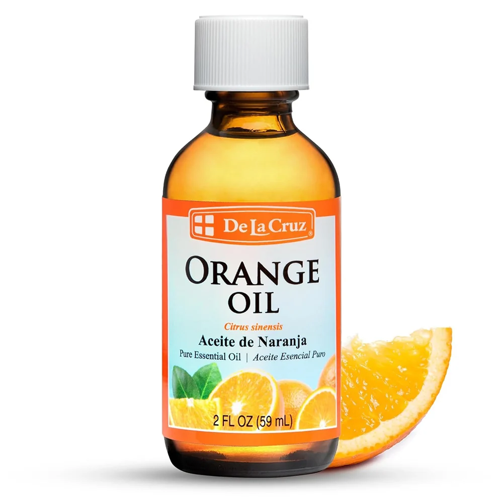 Versatile De La Cruz Orange Essential Oil Cold Pressed for Diffuser and Aromatherapy 2Oz 59ml Fine Crafted