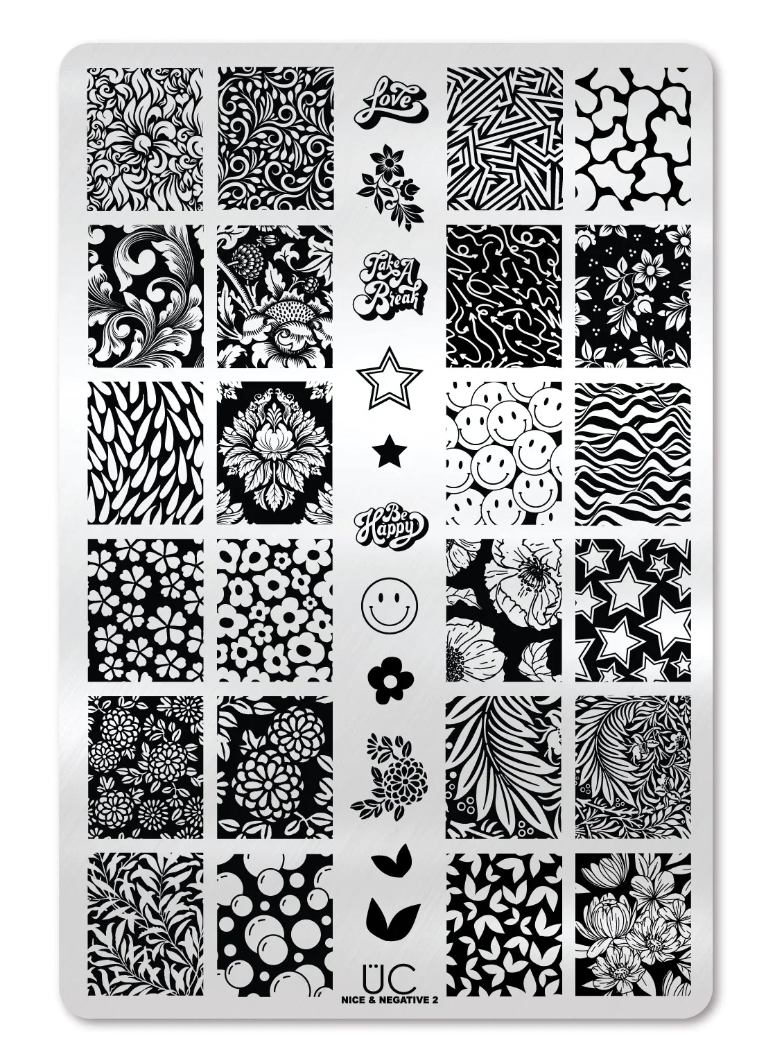 Flexible Nice Negative 2 - Uber Chic Stamping Plate Exceptional