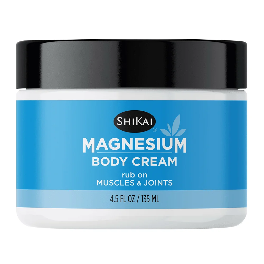 Convenient ShiKai Magnesium Body Cream for Muscle Relief and Skin Hydration 4.5Oz 135ml Expertly Made
