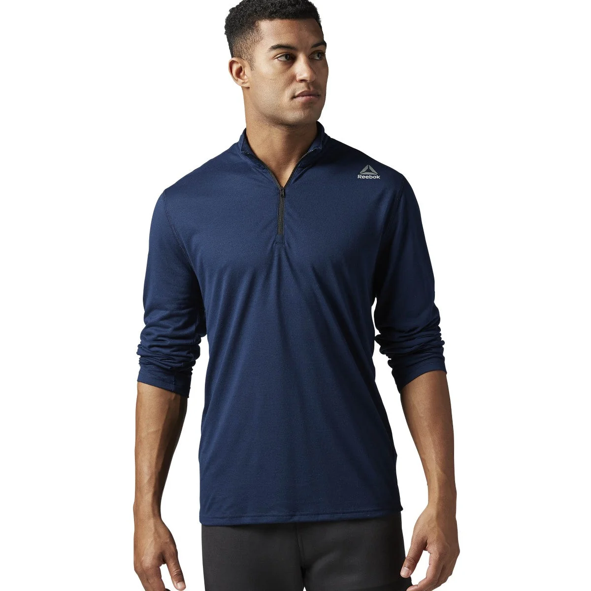 Long-Lasting Reebok Men's Workout Ready Supremium 2.0 1 4 Zip Tee T-Shirts Breathable
