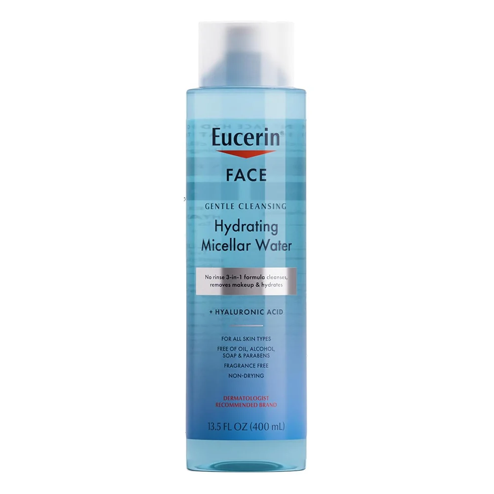 Exclusive Eucerin Face Hydrating Micellar Water for Makeup Removal Hydration and Refreshing Skin 13.5Oz 400ml Consistent