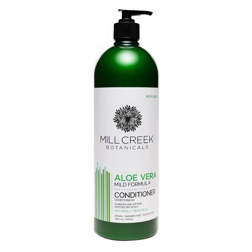 Traditional Mill Creek Botanicals Aloe Vera Conditioner for Hydrating Softening and Smoothing Hair 32Oz 950ml Casual