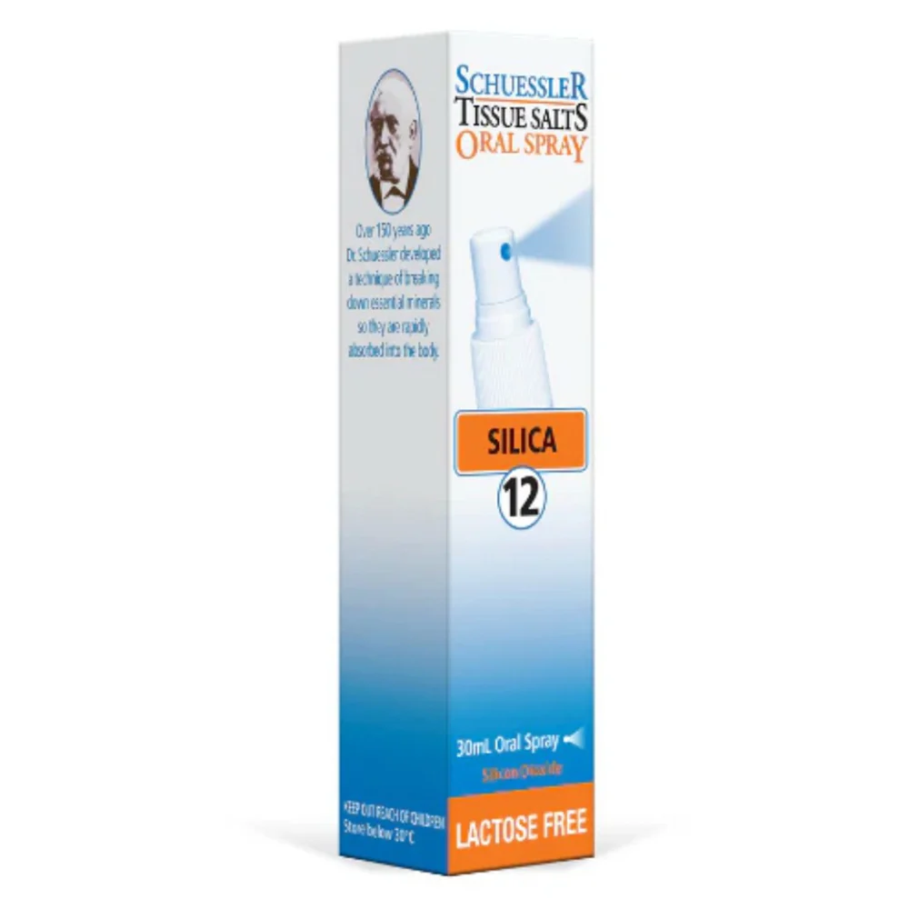 Eco-Friendly Schuessler Tissue Salts Silica 6X Oral Spray for Hair Skin and Nail Support 1Oz 30ml Genuine
